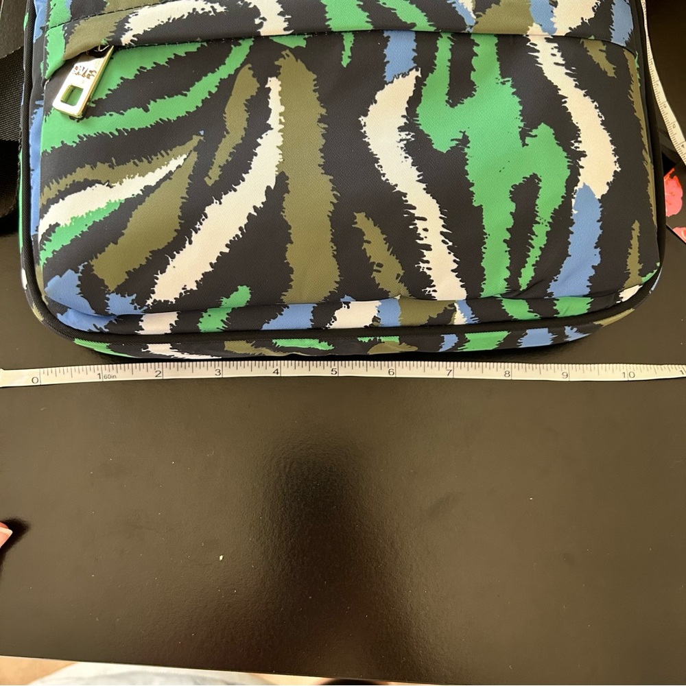 Diane Von Furstenberg Green Blue Black Patterned Crossbody Bag - Picture 12 of 15